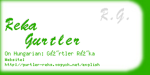 reka gurtler business card